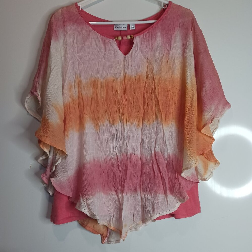 Kim Rodgers Flowing Tie Dye Blouse